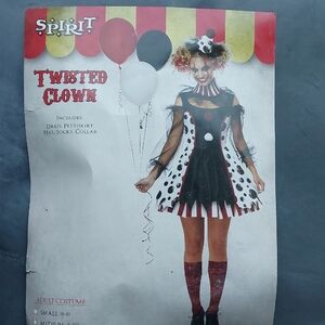 Spirit Twisted Clown Costume - Black, Red, White